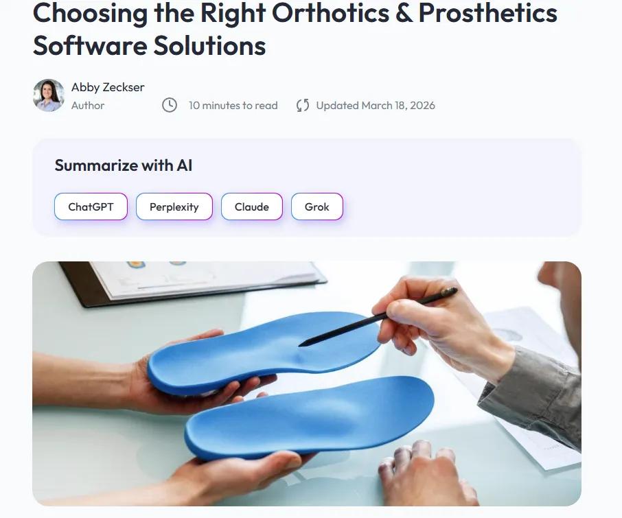 Choosing the Right Orthotics & Prosthetics Software Solutions for Your Practice
