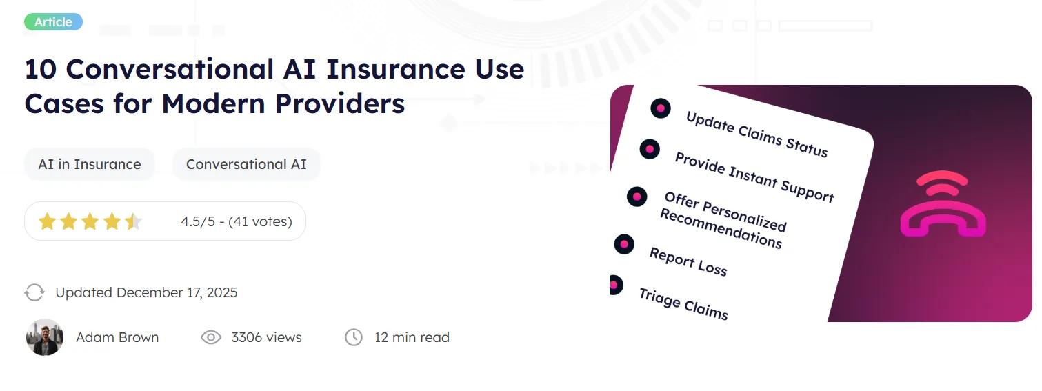 The Future of Insurance: Conversational AI for Smarter Interactions