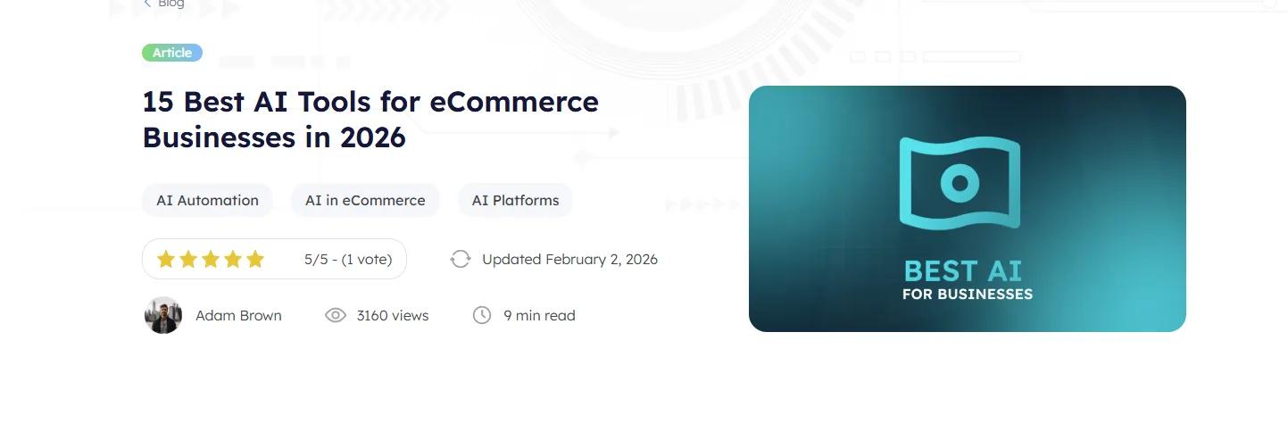 AI Tools for Ecommerce Business: How Artificial Intelligence Is Transforming Online Retail